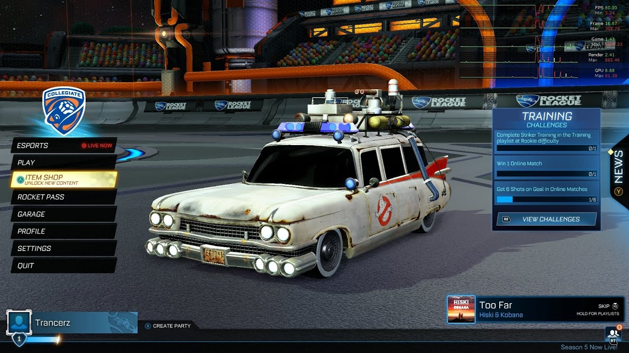 Rocket League Playing with ghostbusters afterlife ecto1 our team lost
