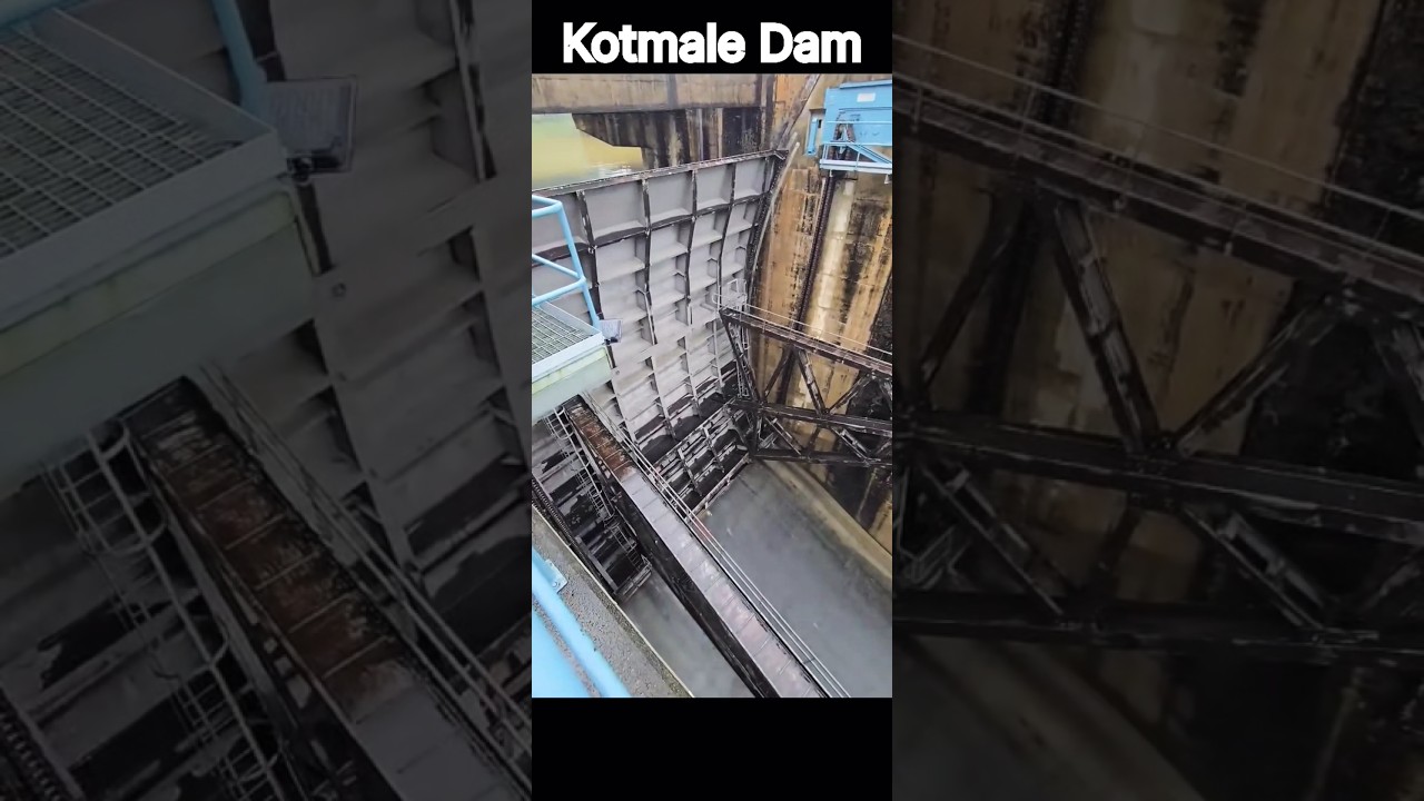 Spillway Gate Opening of Kotmale Dam #spillway #dam #gate #shorts