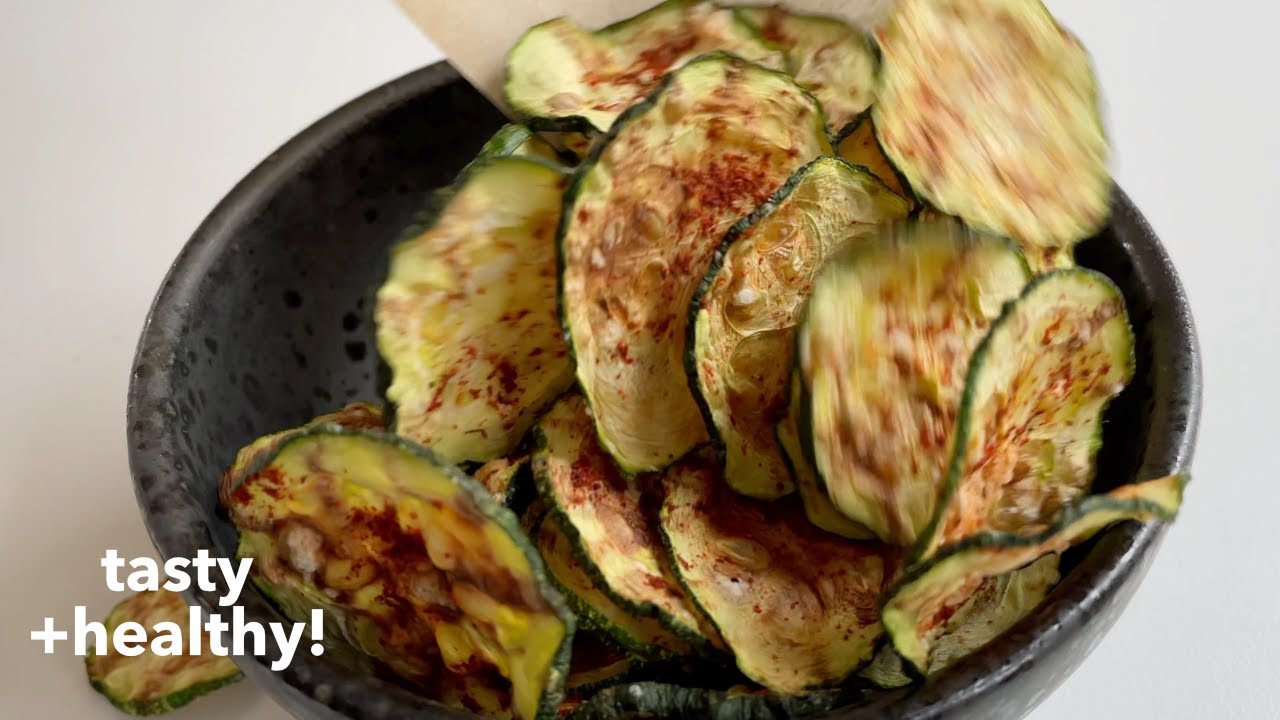 17 kcal 5-Minute Zucchini Chips 🤯 vegan recipes