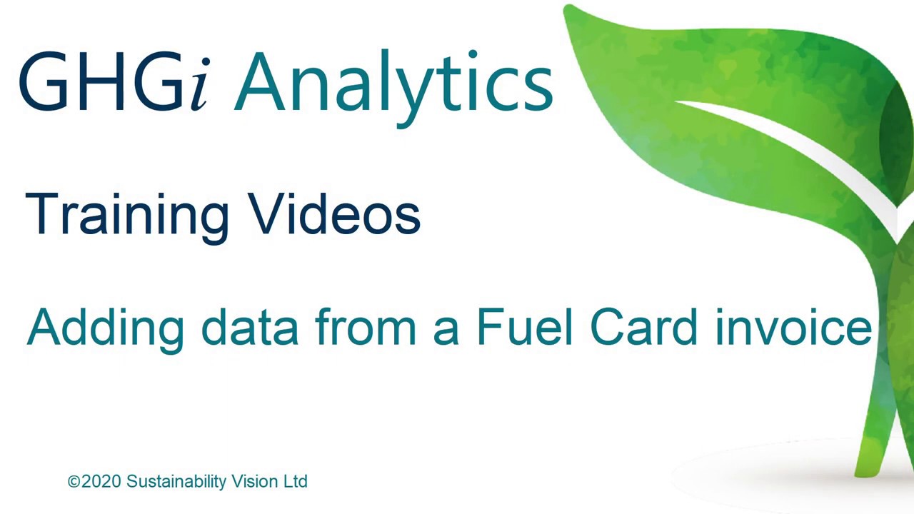 Adding data from an AllStar Fuell bill to GHGi Analytics
