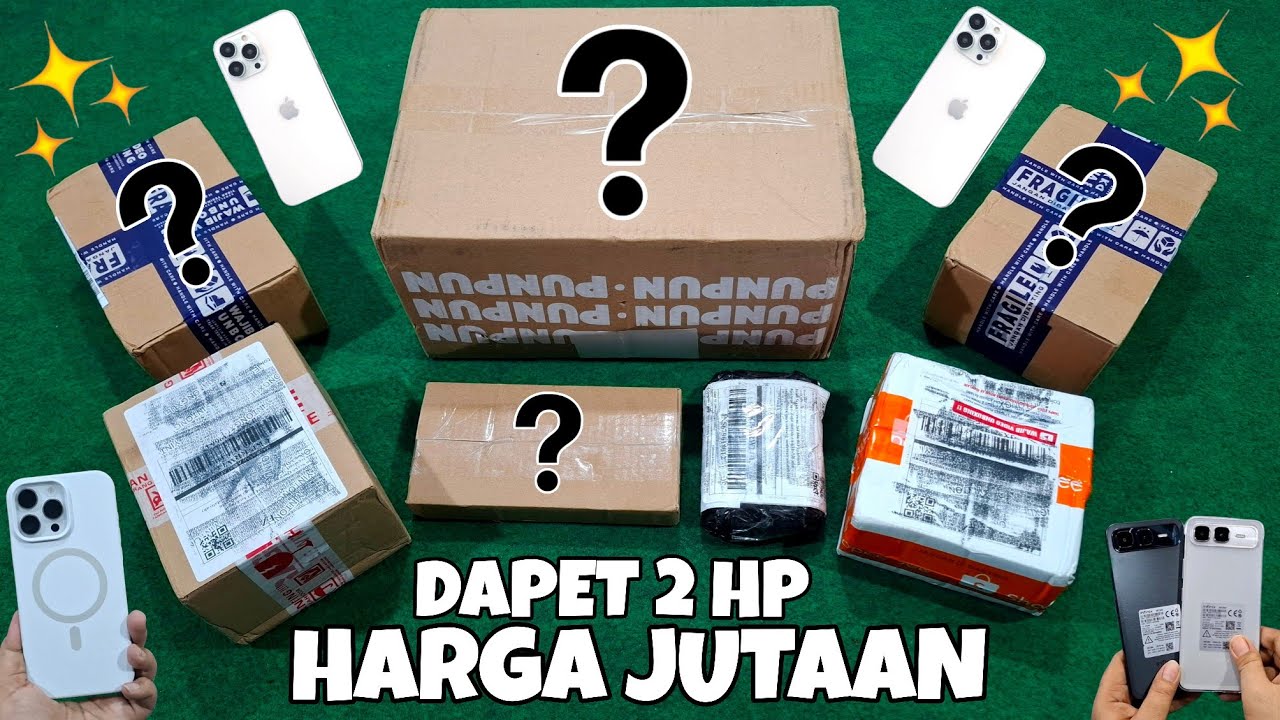 WOW!!! DAPET 2 HP HARGA JUTAAN!!! UNBOXING MISTERI PAKET TOTAL 1 JUTAAN