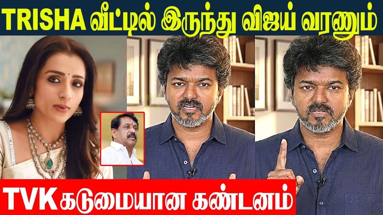 TVK Vijay - Trisha Controversy 💥 TVK Thalapathy Vijay Party Functionaries Angry Reply | Tamil News