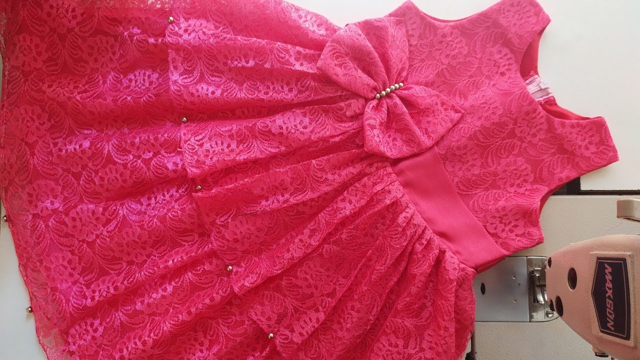 Party Wear Baby Frock Cutting And Stitching  For 1 To 2 Years Old
