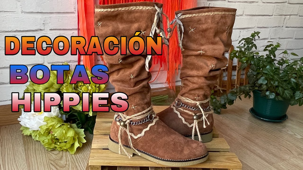 COMO HACER LA DECORACIÓN DE BOTAS EN ESTILO HIPPIE♥️