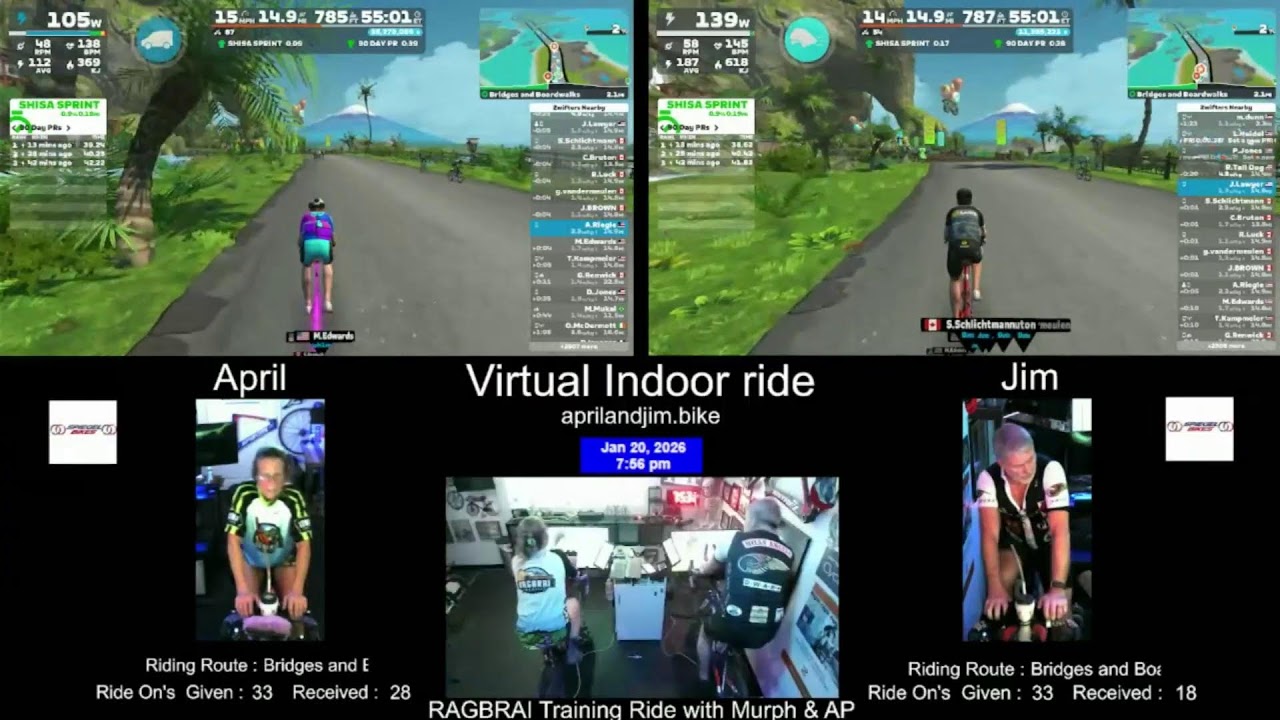 Zwift - RAGBRAI Training ride with Murph & AP