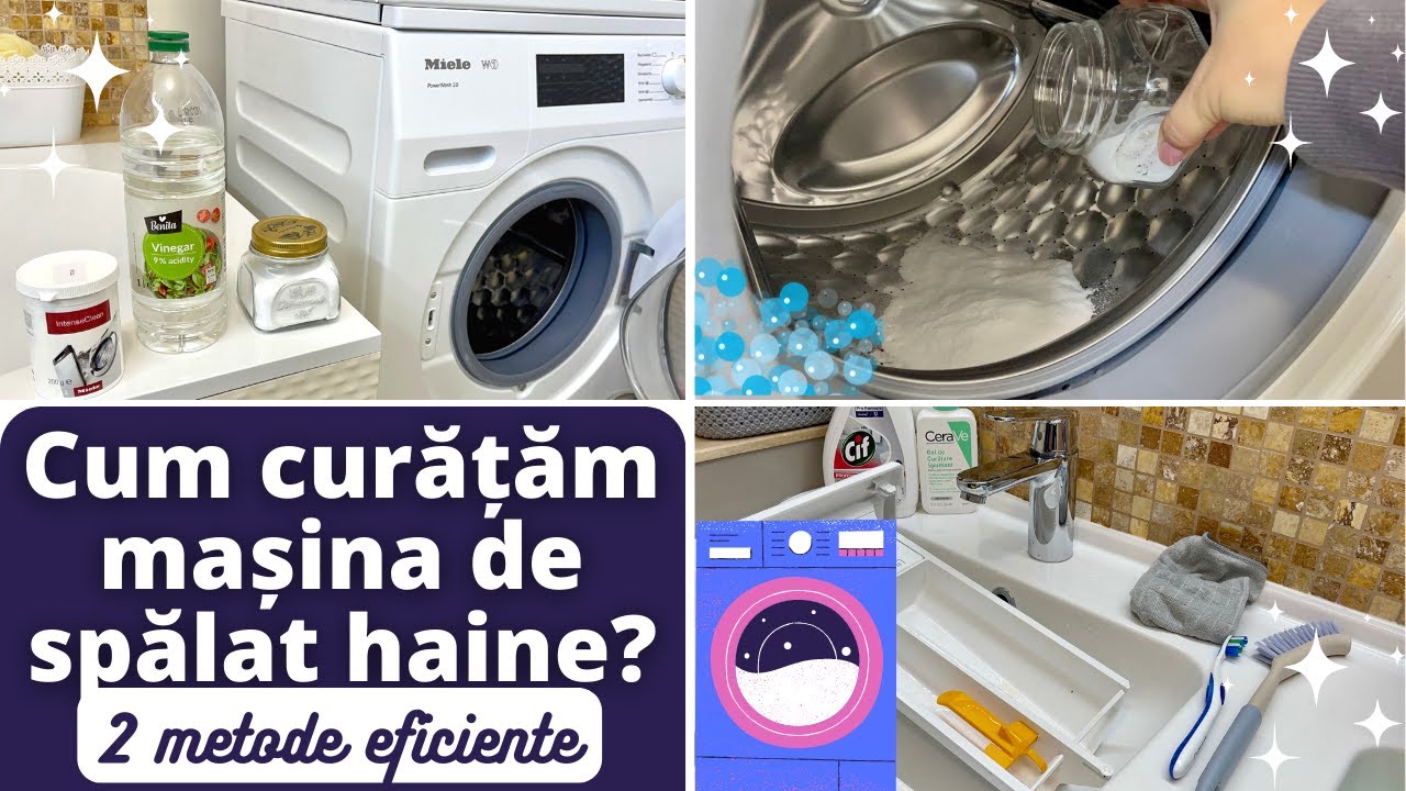 Cum curățăm mașina de spălat haine? // Curățarea mașinii de spălat cu oțet și bicarbonat ✨💦