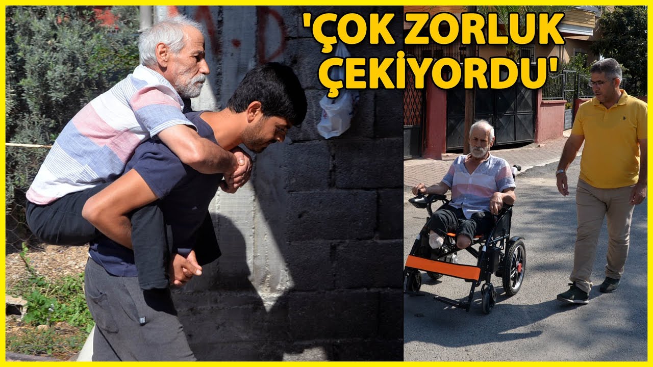 Evden Çıkamıyor, Damadının Sırtında Hastaneye Gidiyordu; Akülü Sandalyeye Kavuştu