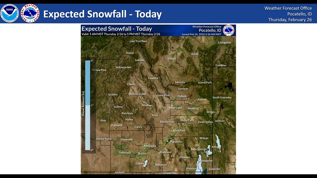 02/26/26 Hazard Briefing -Dry and mild today and Friday.