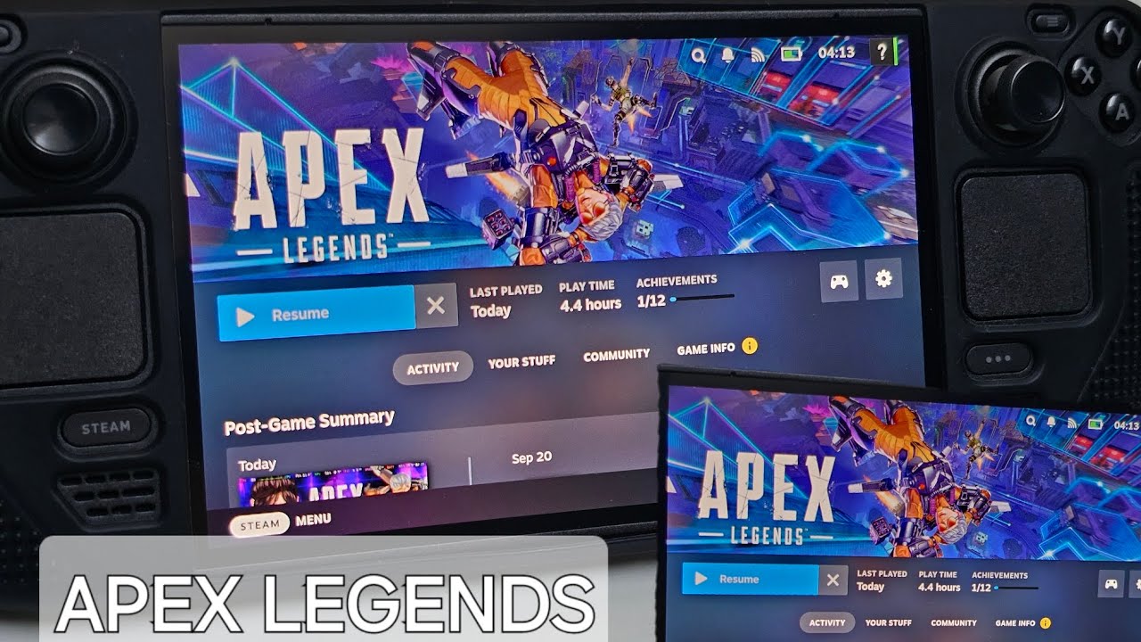 Apex Legends on the Steam Deck  with the setting