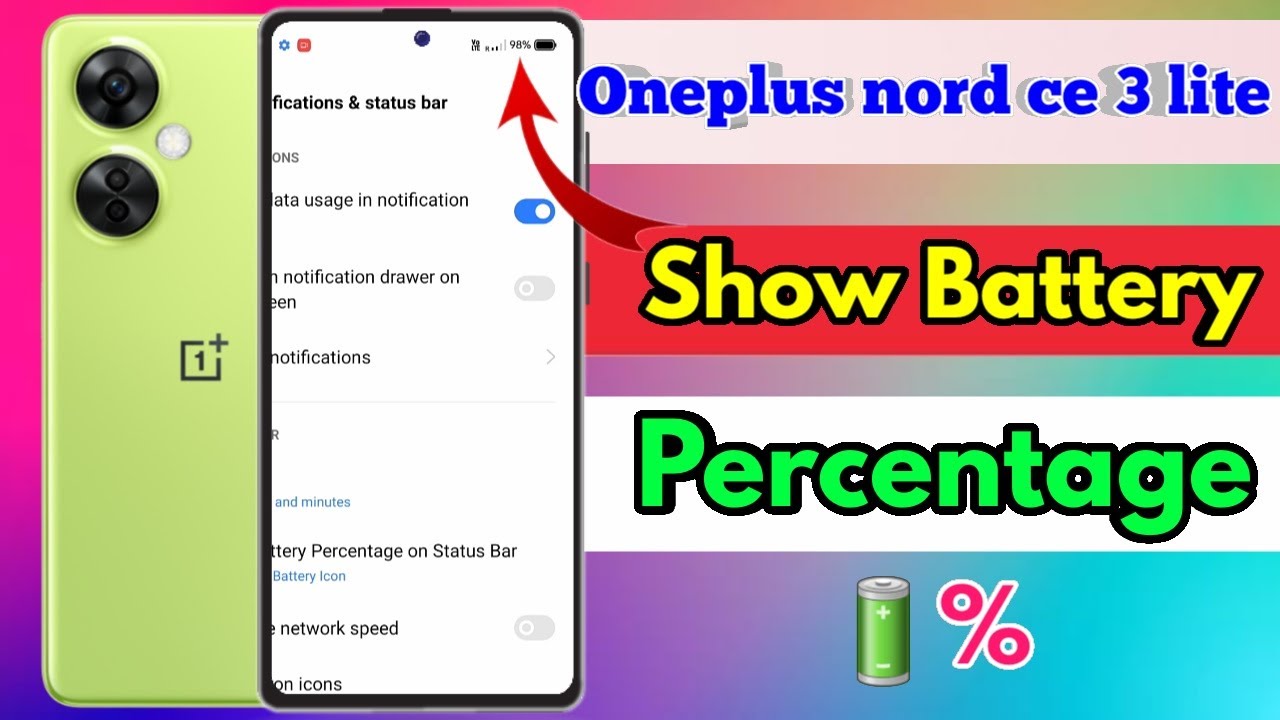 oneplus nord ce 3 lite battery percentage kaise show kare, oneplus nord ce 3 lite battery percentage
