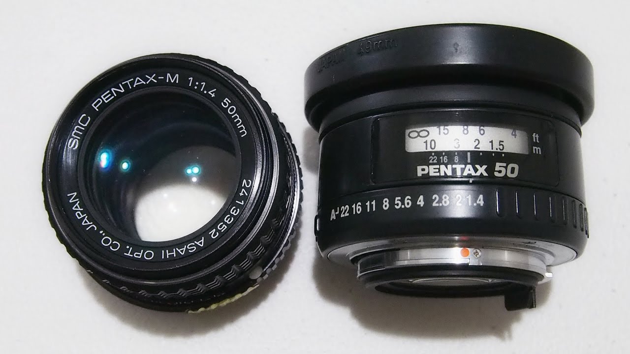 Pentax 50mm f1 4 M vs FA comparison