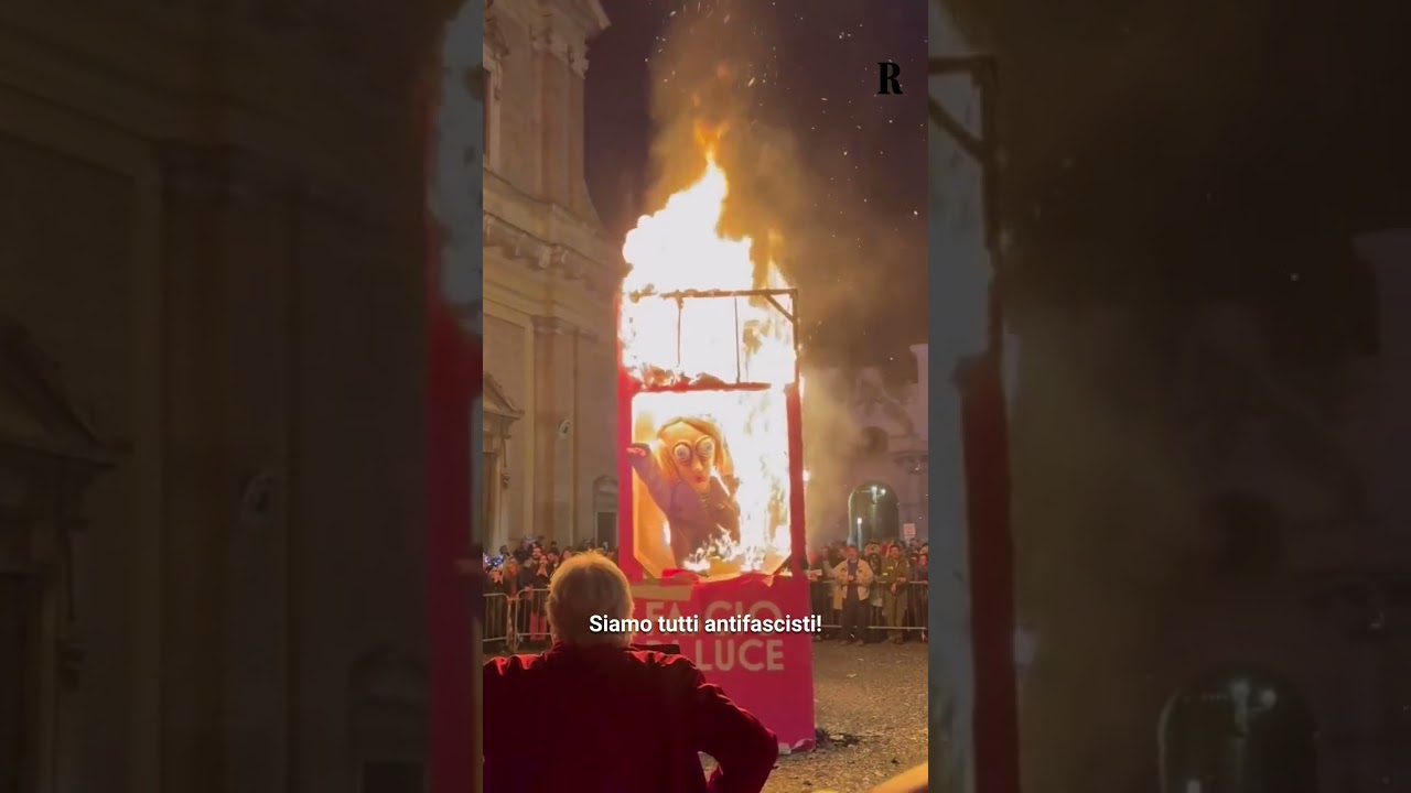 Al Carnevale di Poggio Mirteto &egrave; stato bruciato un fantoccio di Giorgia Meloni