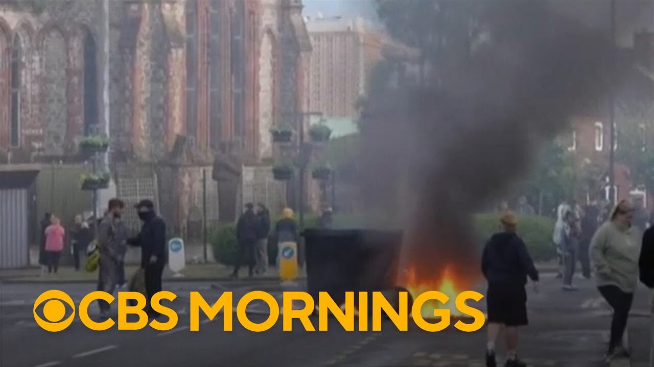 Violent anti-immigration protests erupt in Belfast after stabbing attack