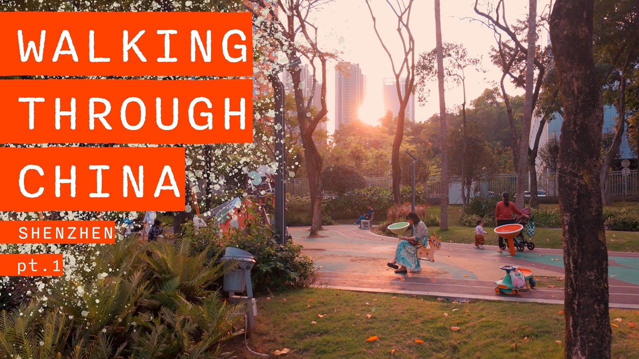 Golden Hour Walking Tour in Shenzhen, China 🇨🇳 | City Life & Lo-Fi Vibes
