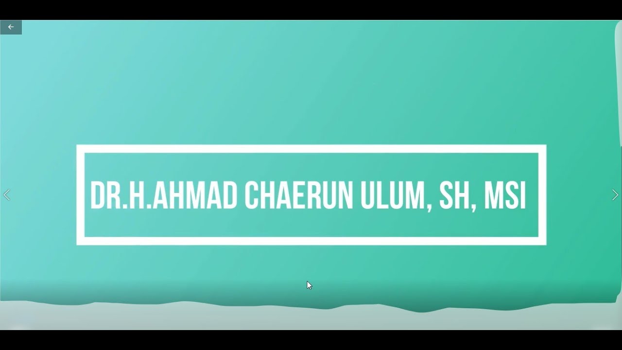 Dr H Ahmad Chaerun Ulum , SH, MSi