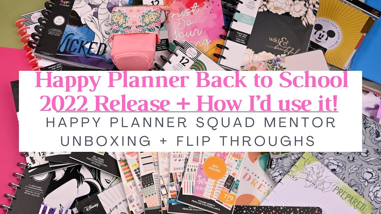 Happy Planner Back To School Release 2022 and How I would use them | Squad Box Unboxing