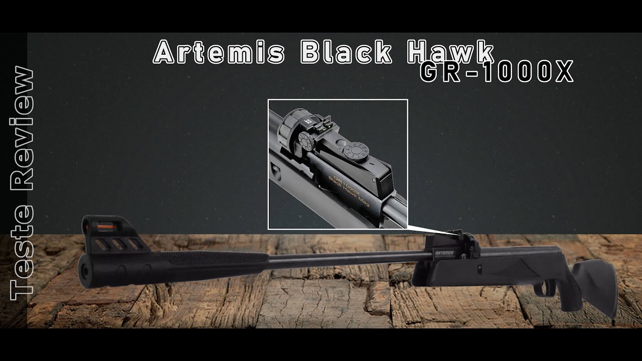 Artemis Black Hawk - GR1000X | Teste review, Alvo rearmável, Destruição latinha e Tiro no giz.