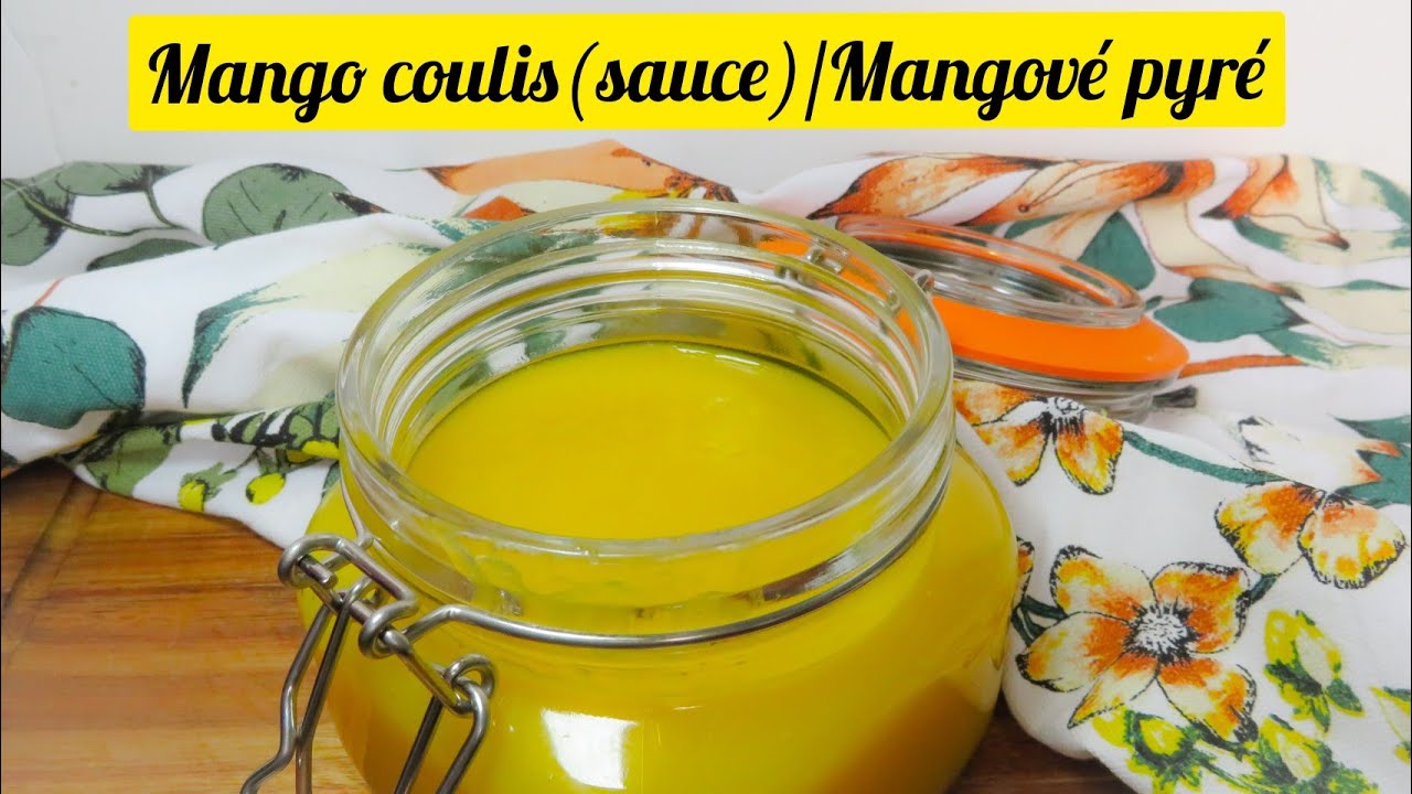 Mangové pyré domáce /ako pripraviť pyré/ Mango coulis (sause) pure homemade/ how to prepare coulis