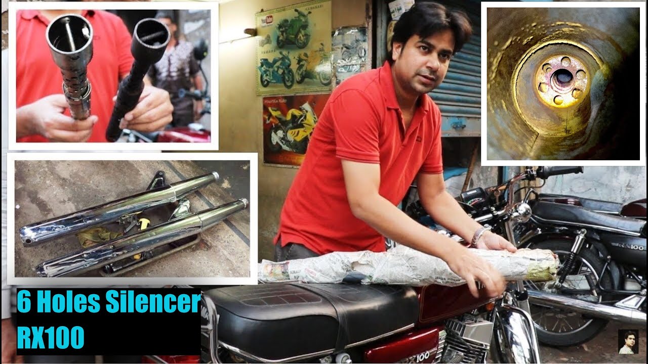 Silencer of RX100  & RX135 fitted in Yamaha RX100 | Differences & Sound Comparison