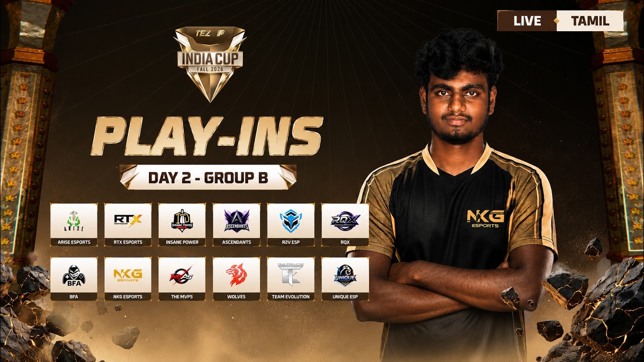 Tamil Watch Party TEZ FFMIC 2026 Fall🔥| Play-Ins Day 2-Group B | Free Fire Max