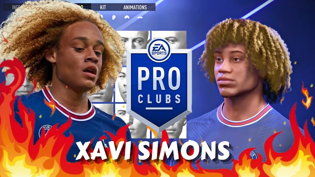 FIFA 22 Xavi Simons Pro Clubs Creation
