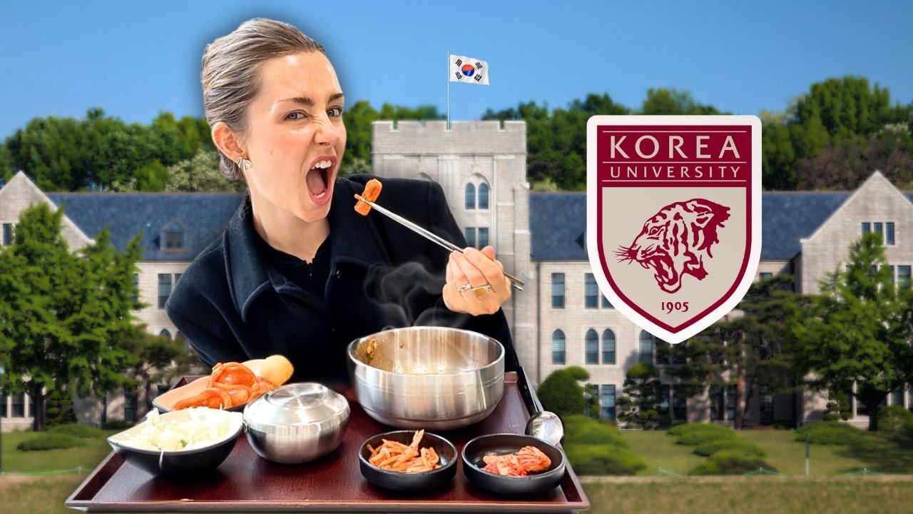 Trying $5 Korean School Lunch!! 🤯🍱 (Korea University)