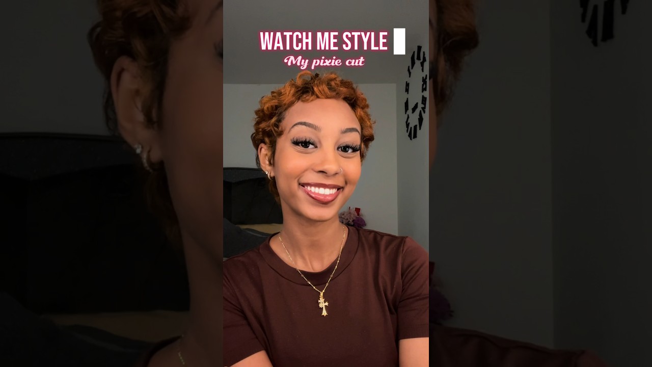 Pin curl tutorial on pixie cut #pixiecut #bigchop #hairtutorial
