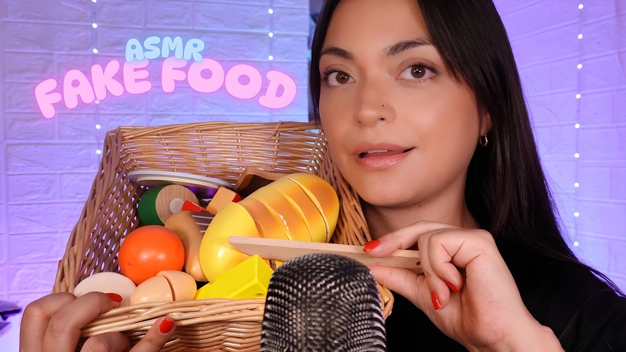 ASMR Fake Food Mukbang 🍔🥖🧀 Wooden Burgers, Bread & Veggies!