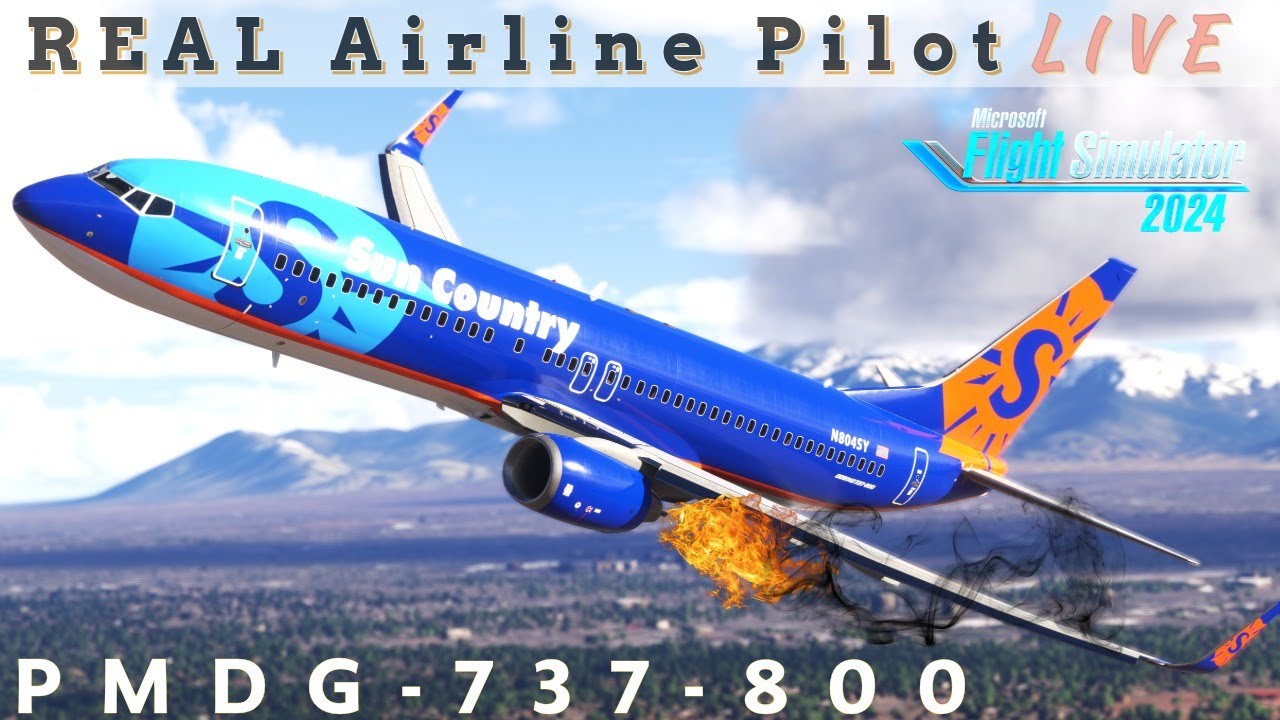 Engine Fire! | PMDG 737 | Boris Audio | Real Airline Pilot! | #msfs2024  #pmdg  #boeing