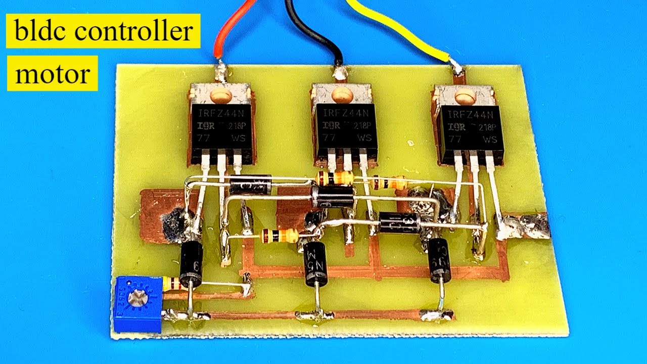 как сделать контроллер бесколлекторного двигателя, mosfet, IRFz 44n