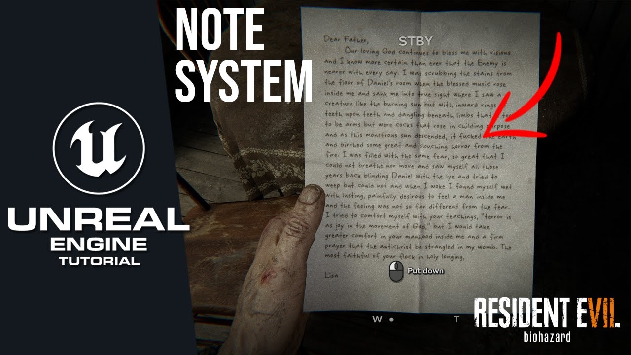 Как создать систему заметок в Unreal Engine 5 | Resident Evil & Horror Game Mechanic