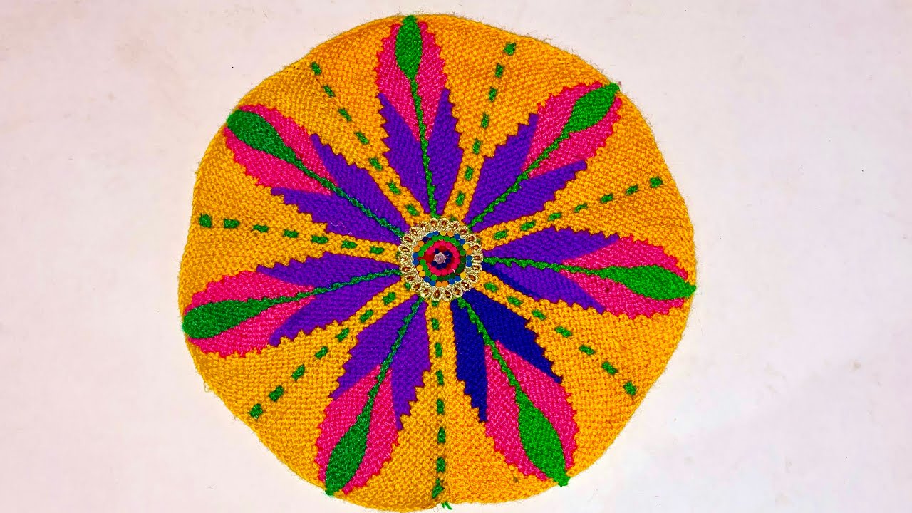 रंग-बिरंगा हैंडमेड डोरमैट | लिविंग रूम को बना दे रॉयल ( New design flowers 🌹 doormat )