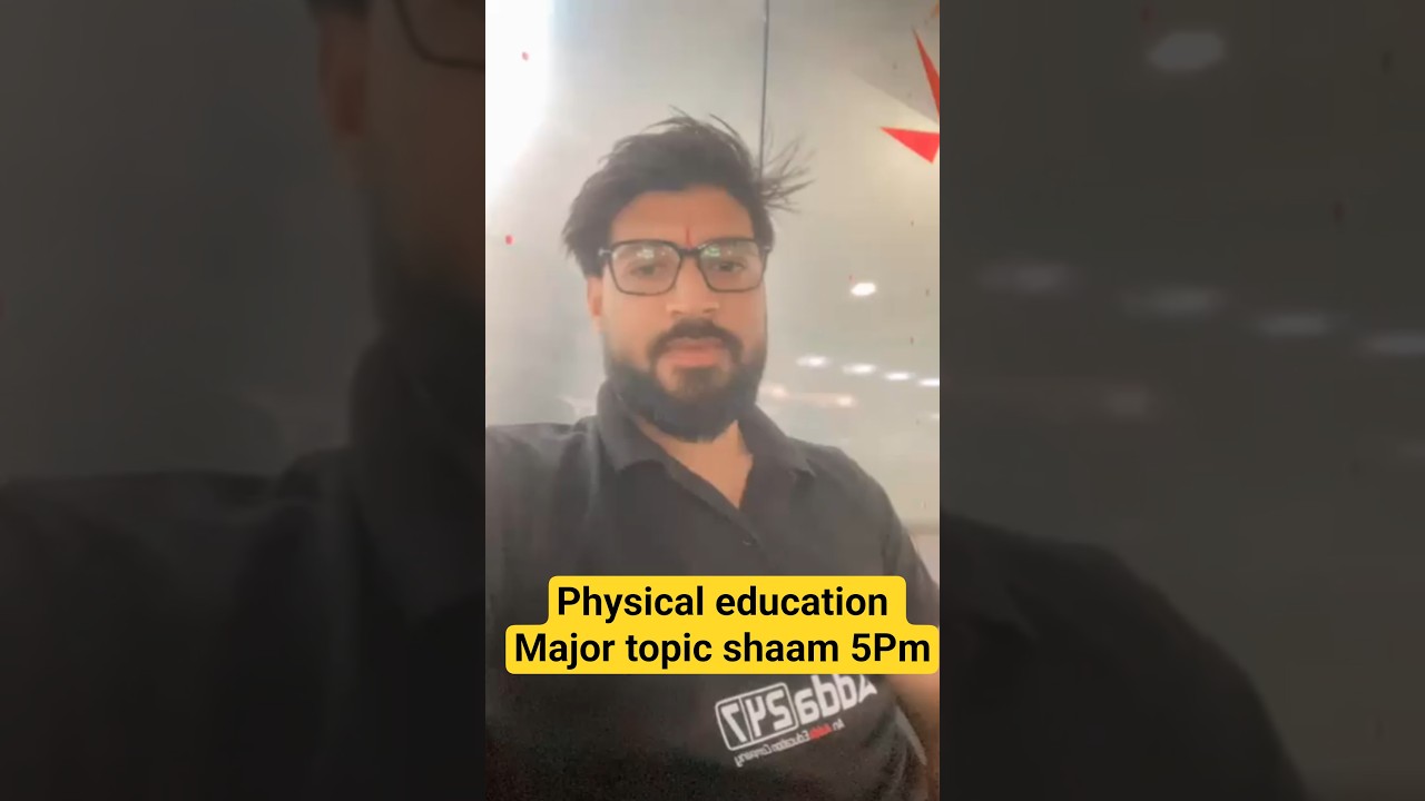 Physical education Major topic shaam 5 bje #tgtpgtadda #tgtpreparation #physicaleducation #shorts
