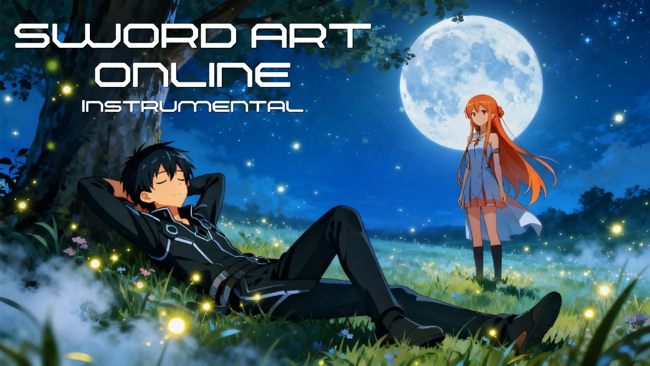 Sword Art Online Night Ambience 🌙 Calm Anime Music for Deep Sleep