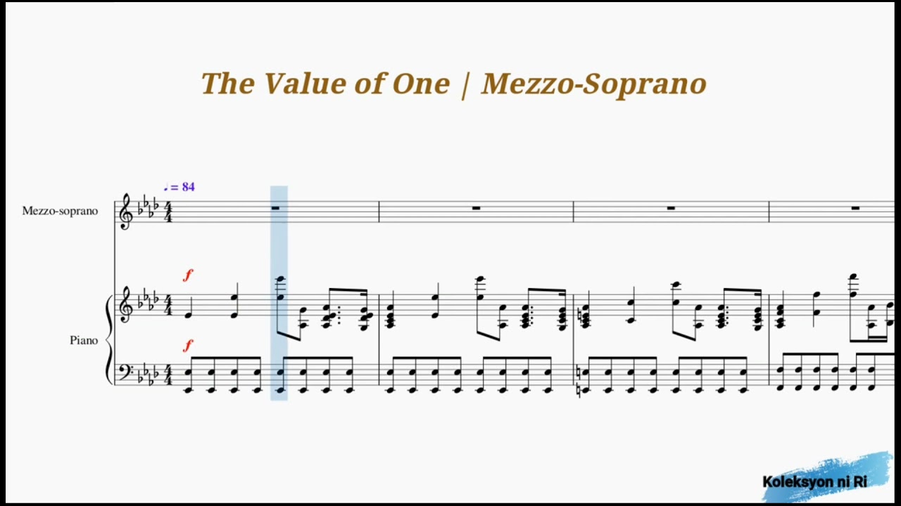 The Value of One | Mezzo-Soprano | Vocal Guide by Sis. Angeline Juanilllo