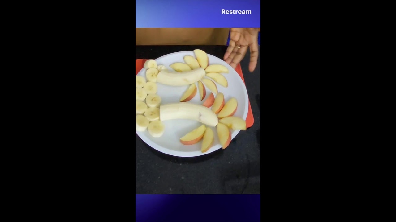 coconut tree craving using banana and apple