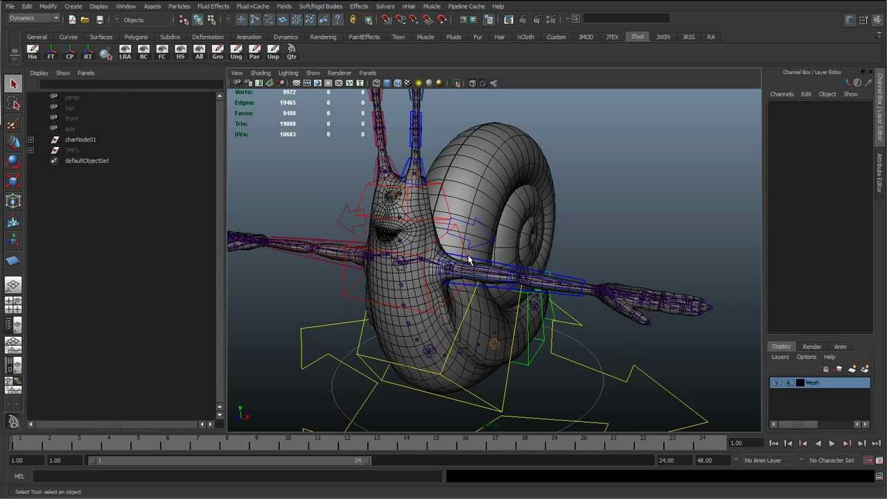 35 - Flexible arms with ribbon spines (Cartoon character rigging series)