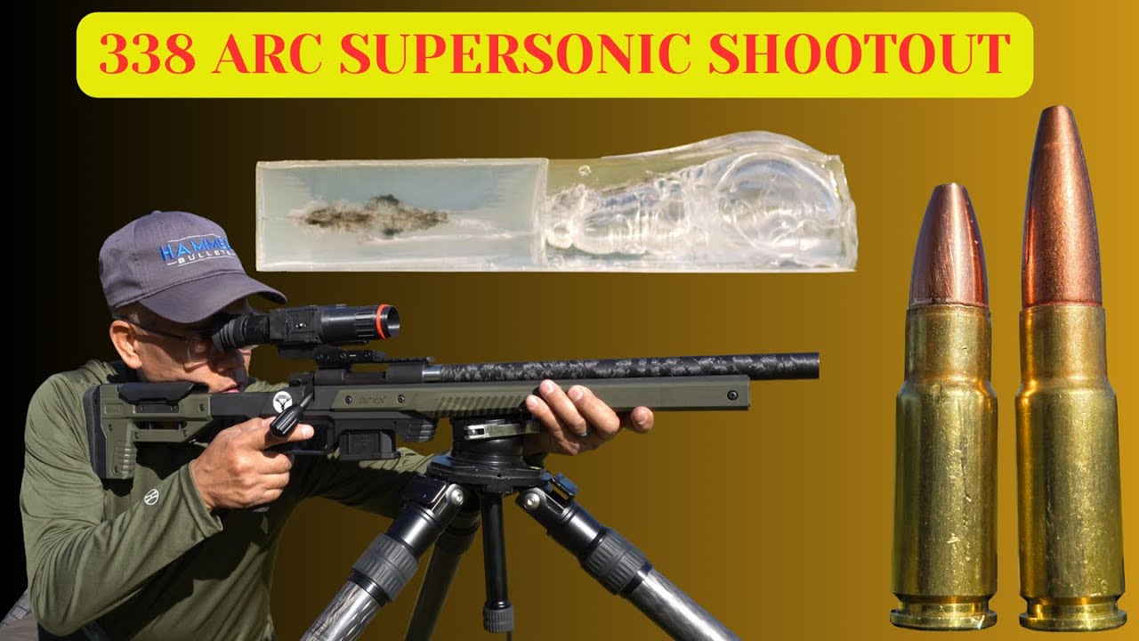 Насколько далеко может пролететь эта пуля в геле? | 338 ARC Supersonic Shootout