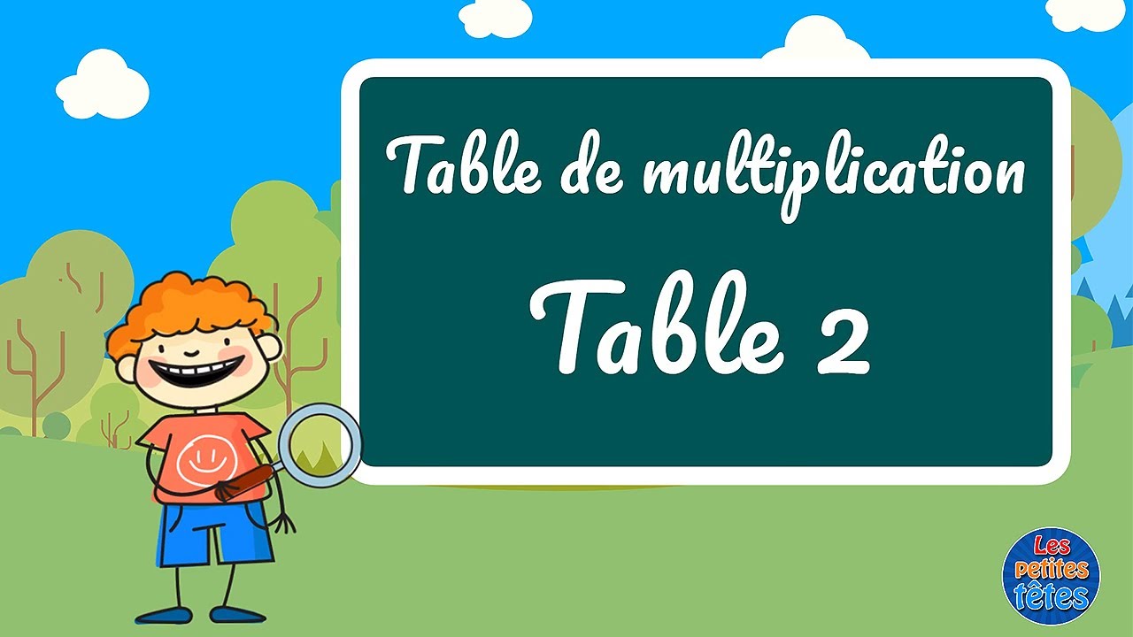 Table de multiplication de 2 + Exercices
