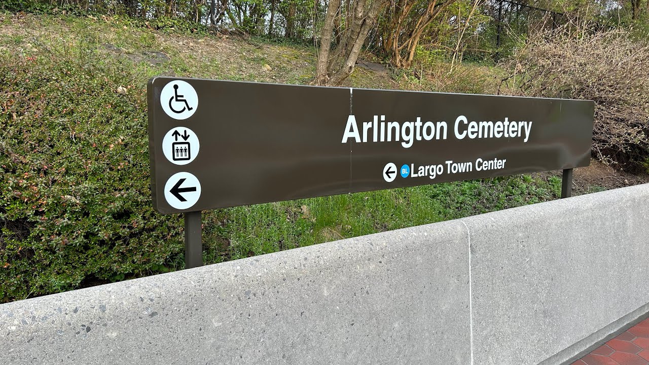 WMATA Metro: Blue Line Train Action (3K/6K/7K Series) At Arlington Cemetery Station VA: (03/23/2023)