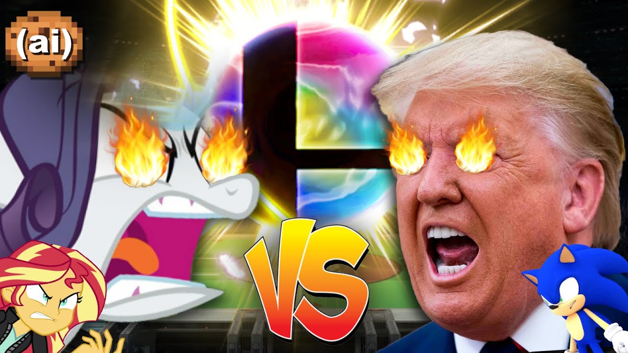 ⚡ Rarity and Trump enters a Smash Bros Tourney ⚡ (Ai Gaming)