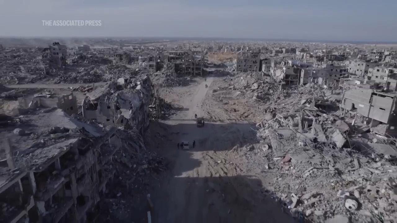 Aerial views show widespread destruction of Rafah and thousands of displaced in Khan Younis.