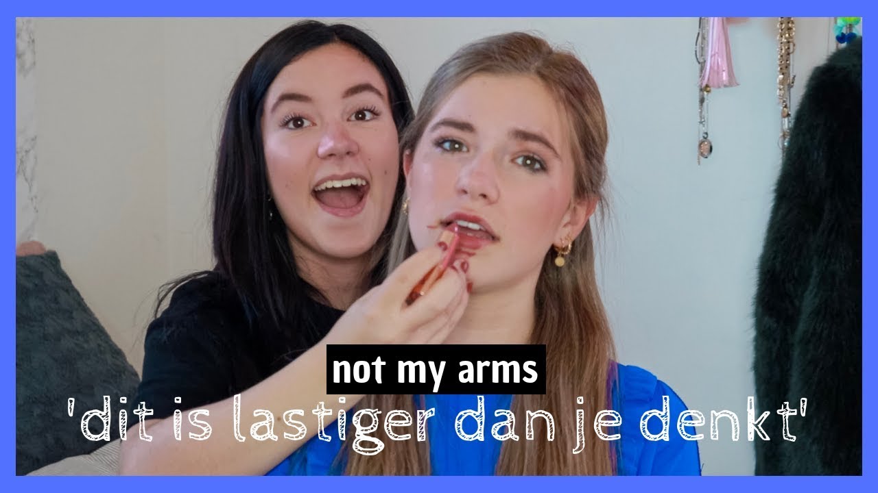 NOT MY ARMS MAKEUP CHALLENGE met mijn zus ࿎ Forever Jade