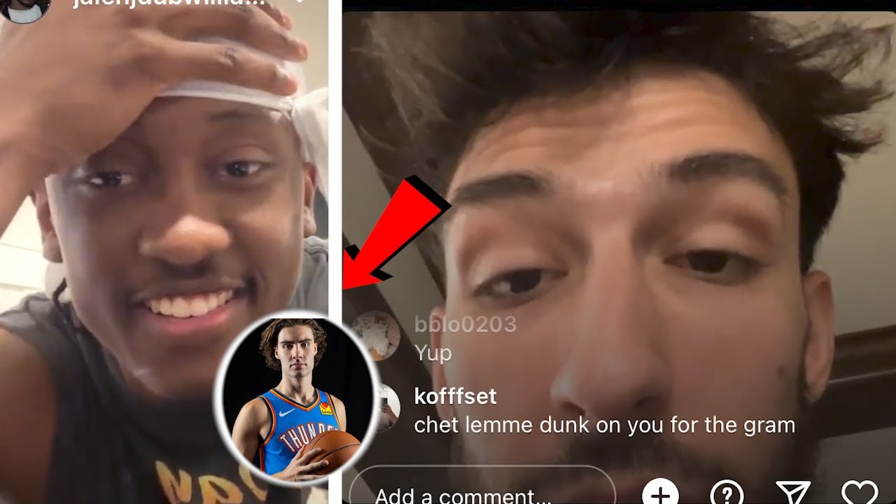 Chet Holmgren, Jalen Williams Asked About Josh Giddey On IG LIVE 