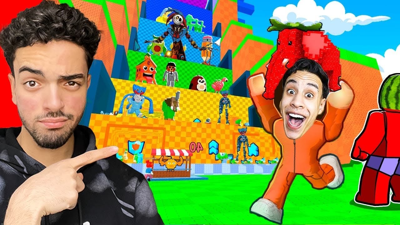 تحديت امكامل مين يطلع اعلي مسافة ويجيب بوبي  Jump for Poppy Playtime