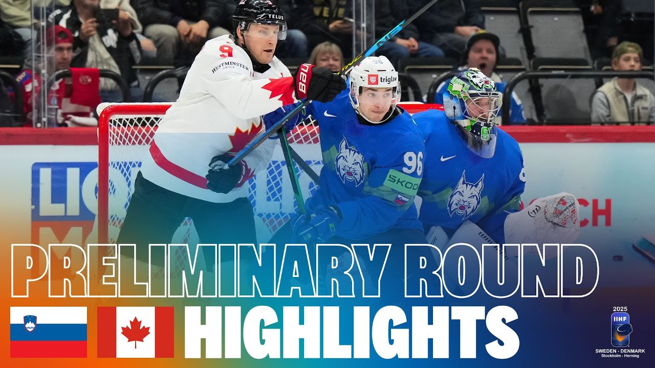 Highlights: SLOVENIA vs CANADA | 2025 #MensWorlds #IIHF