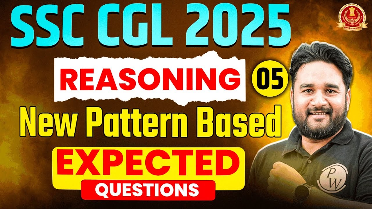 SSC CGL Reasoning Class 2025 | SSC CGL Reasoning New Pattern Based Questions | By Sandeep Sir