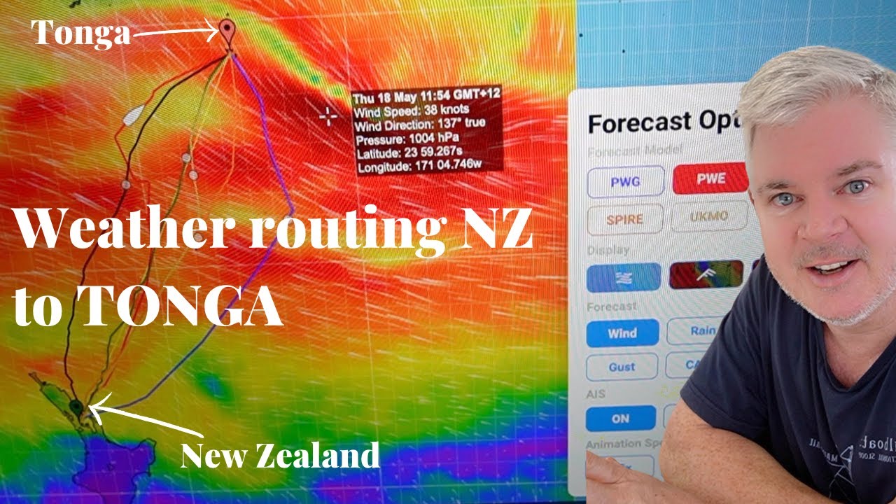 Weather routing for sailing passage from New Zealand to Tonga Adventure 129