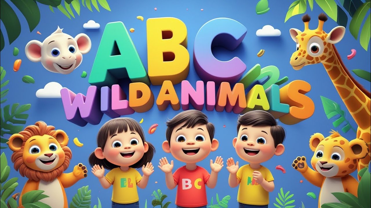 ABC Wild Animals 🐯 | Wild Animal A to Z | Fun Kids Rhyme| Rhymes Planet Kids 