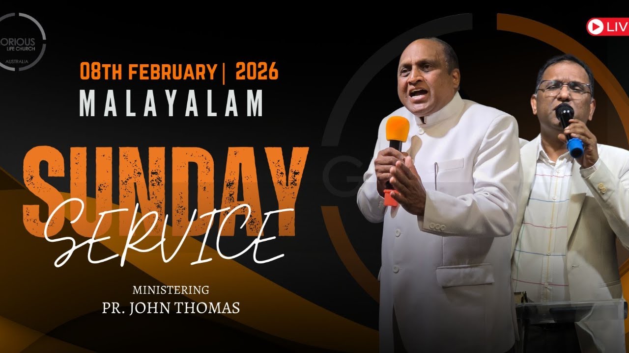 Sunday Malayalam Worship | Pr. Jeswin Mathews | Glorious Life Church | Live 🔴 08th February  2026